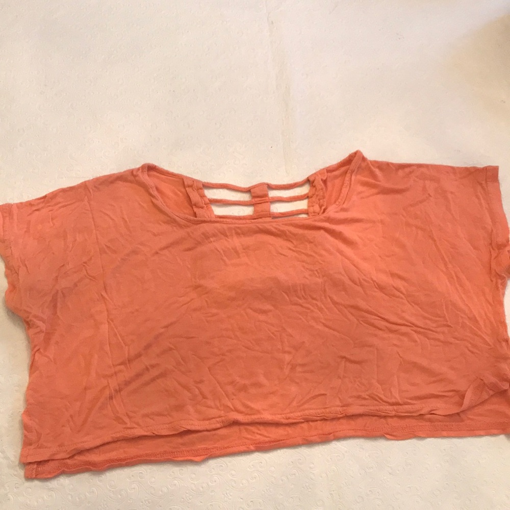 Orange Crop Top with Detailed Back